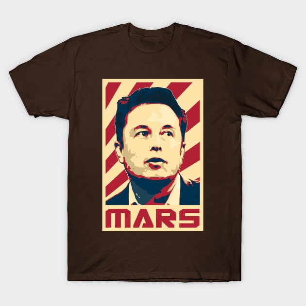 Elon Musk Mars T-Shirt by Nerd_art